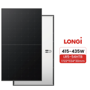LONGi Panel Solar 435Wp marco NEGRO 1722x1134x30mm SEC