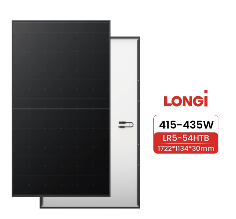 LONGi Panel Solar 435Wp marco NEGRO 1722x1134x30mm SEC