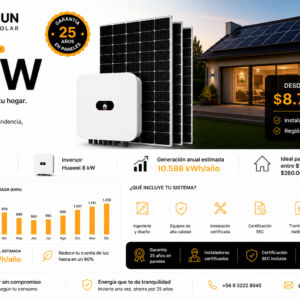 Kit Solar On Grid Huawei 8 kW – Instalación Llave en Mano en Chile