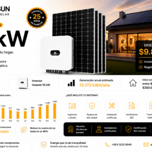 Kit Solar On Grid Huawei 10 kW – Instalación Llave en Mano en Santiago
