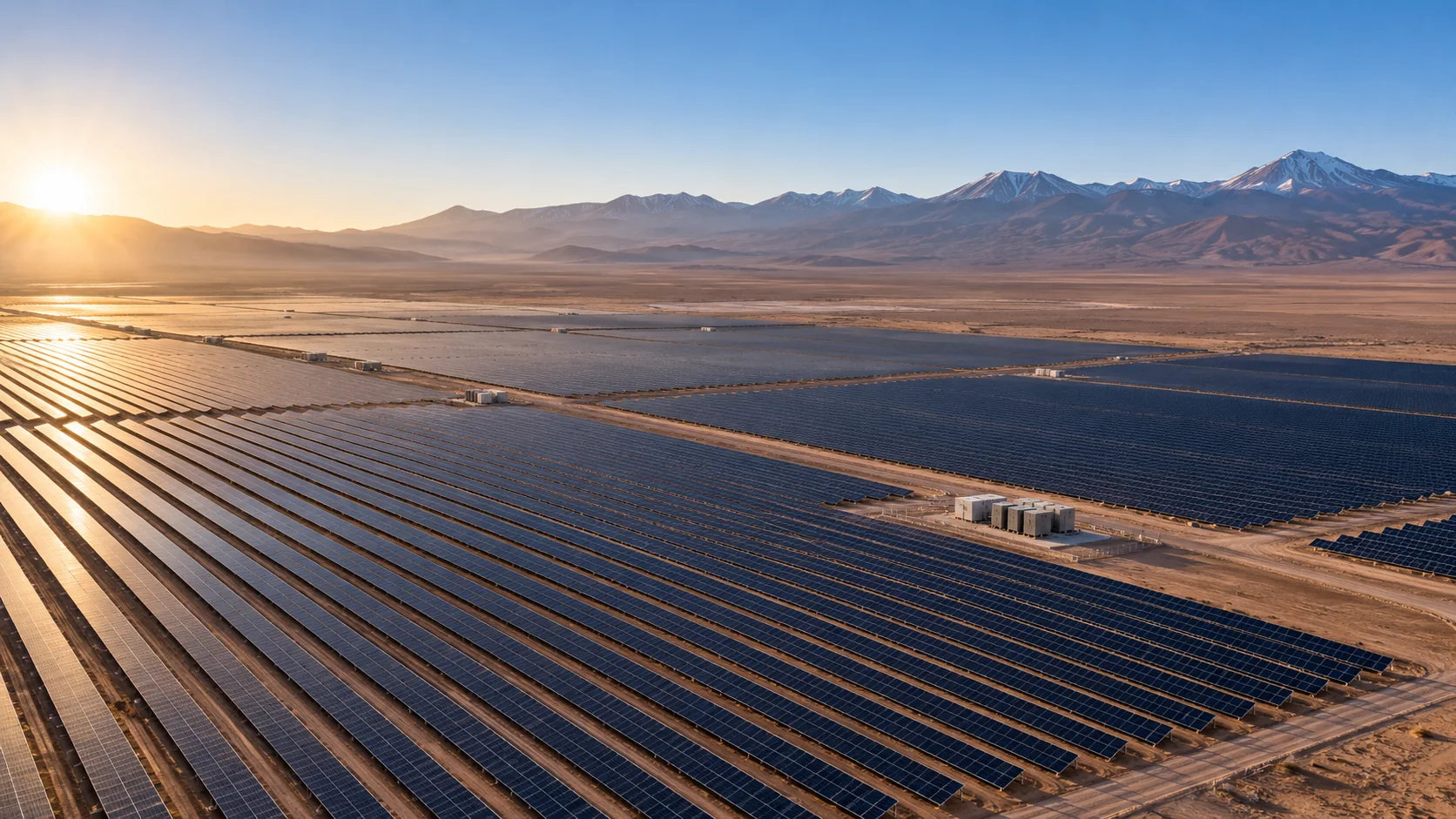 Planta fotovoltaica utility scale de gran escala en el norte de Chile