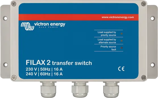 Victron Conmutador Automático Victron - Filax 2 Transfer Switch CE 230V/50Hz-240V/60Hz – SDFI0000000